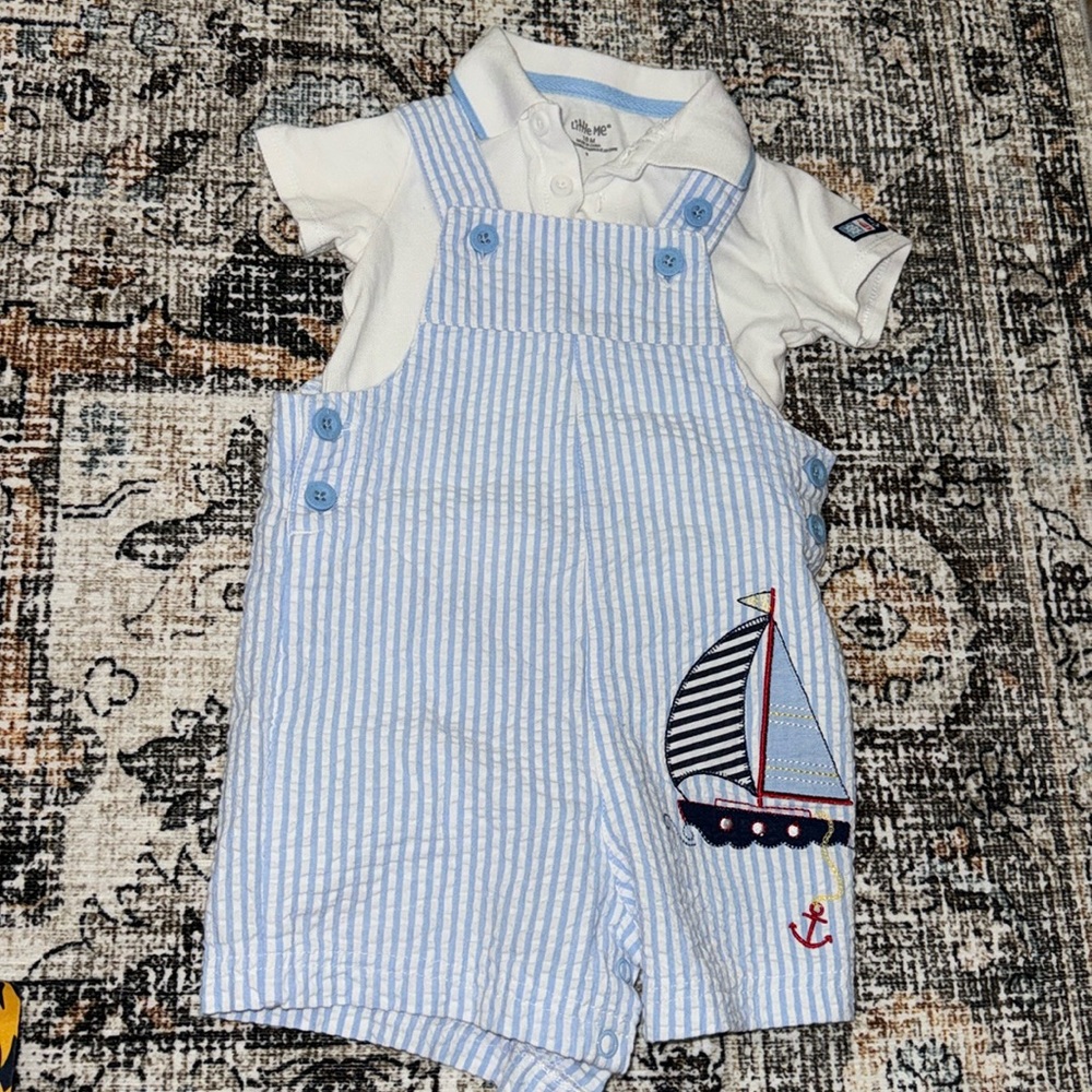 Toddler boys shortall set